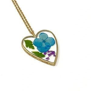 Anthropologie Flower Pendant Necklace